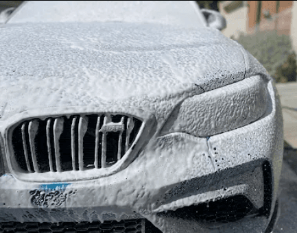 BMW foam wash pre-detail preparation